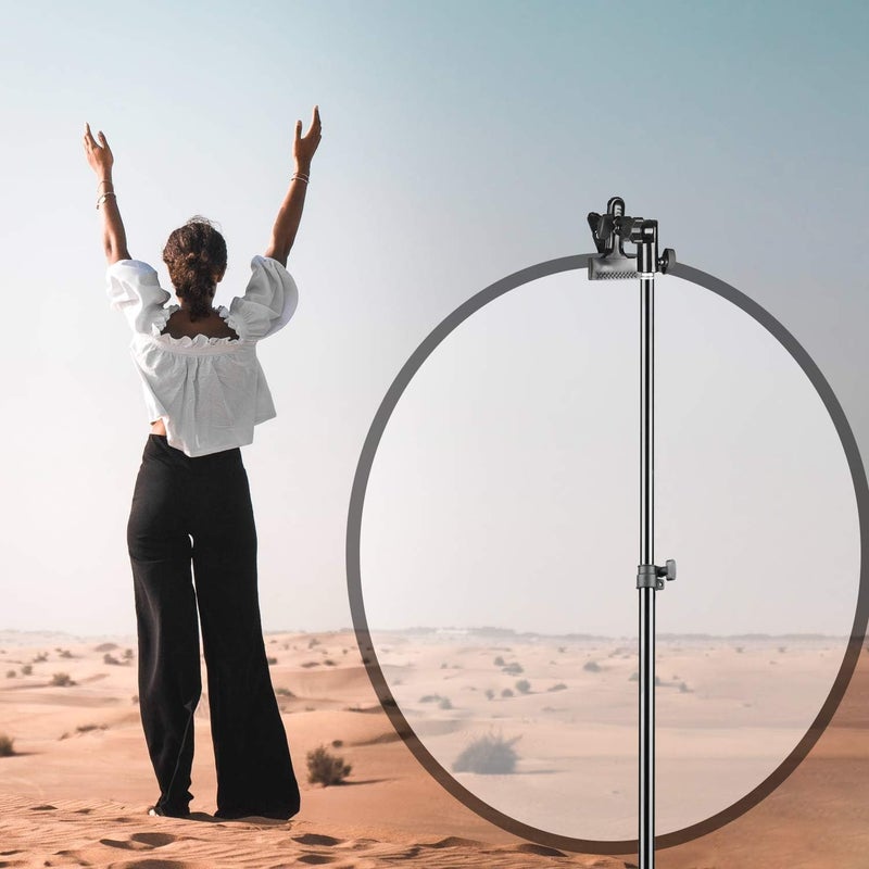 EMART 8.5FT Photography Green Screen Background Disc Reflector Light Stand with 5/8" Heavy Duty Clamp Holder, for Diffuser, Pop Up Backdrop, Photo Shooting, Video Studio, Lighting Umbrella - Image 5